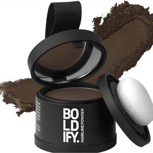 BOLDIFY Hairline Powder - Root Touch Up Hair Color, Medium Brown